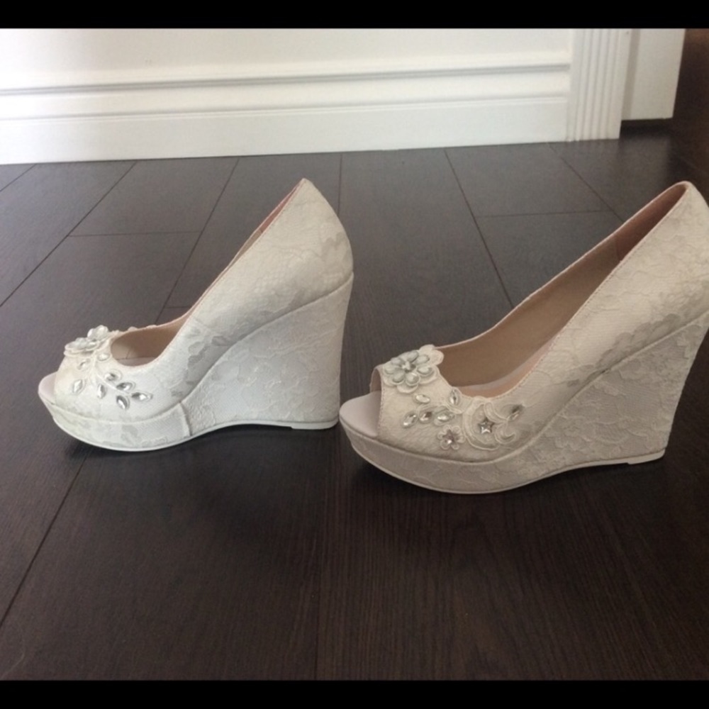 Women’s White Wedge Heels/Wedding/Party Shoes